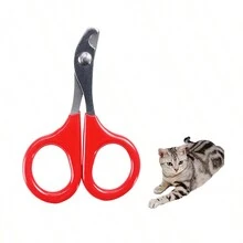 一隻貓狗指甲剪，小型和中型犬指甲修剪器，美容工具 - 紅色 - 查看 3
