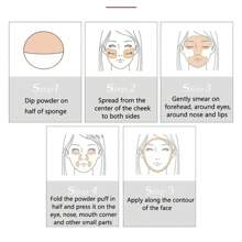 1 pieza Polvos traslúcidos compactos color azul celeste para matificar y aclarar - 01 # azul - Ver 7