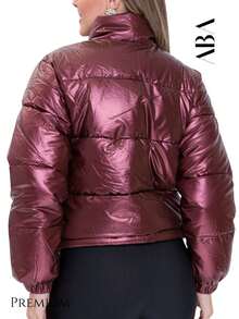 Women Jackets - 紫紅色 - 查看 3