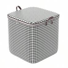 Extra Large Capacity Foldable Storage Box With Handle And Moisture-Proof Clothes Storage Bag For Comforter Dust-Proof Bag Moving Packing Bag - Black and White - View 4
