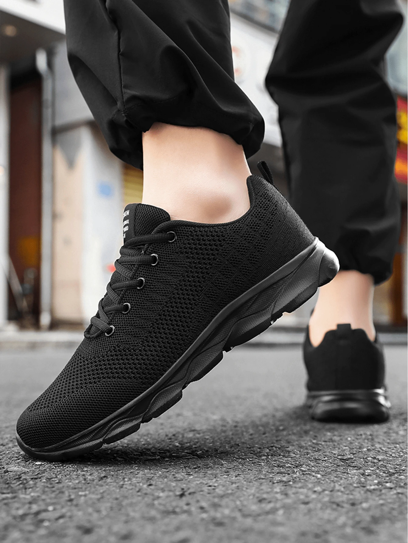 Sapatos esportivos masculinos de malha da moda, tênis para corrida com ...