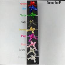 100 Laço Fácil Mágico Para Presente - P - M - G / Diversas Cores - 3 Tamanhos / Várias Cores