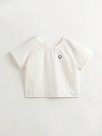 MARC&JANIE 夏季年輕男女透氣輕盈圓領短袖T恤，適合運動