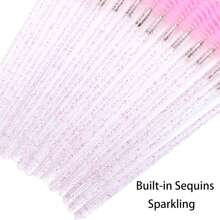 100Pcs Disposable Spoolies Mascara Wand Eyelashes Brushes For Eyebrow Eye Lash Extension - Multicolor - View 5