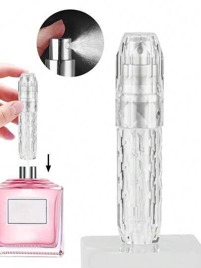1 pezzo Flacone atomizzatore di profumo ricaricabile portatile e mini, flacone spray da viaggio, accessori da 5ml/0,2 once, argento, essenziali da viaggio, organizer da viaggio per spiaggia, vacanze estive, ritorno a scuola, forniture scolastiche, vacanze, campeggio, prodotti essenziali per le vacanze, profumi da donna, profumi da uomo, accessori da viaggio, must have da viaggio, accessori scolastici, forniture per il ritorno a scuola