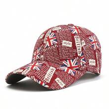 英国国旗图标男女棒球帽数码印花个性帽图案随机扎染户外防晒运动骑行帽 - 彩色 - 查看 2