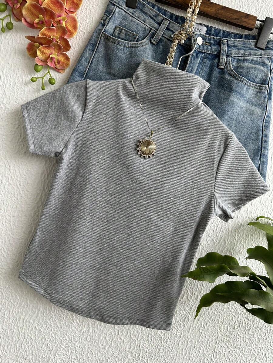 Women T-Shirts - 淺灰色 - 查看 1