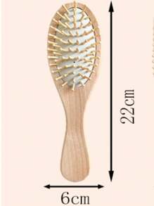 適用於女士特長捲髮，增強頭髮健康的氣墊按摩梳，家用防靜電迷你梳 - 杏色 - 查看 6