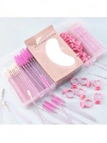 HMQ beauty 235pcs Eyelash Extension Tool Kit, Including Eye Mask, Micro Brush, Lash Cleanser Lip Brush, Eye Pads, Glue Rings, Disposable Mascara Wands And More - Multicolor - View 14