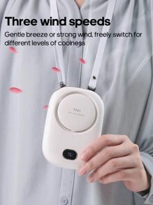 kinscoter 1 pezzo Mini ventilatore portatile ricaricabile da 2000mAh, accessori da campeggio, spiaggia e viaggio, ritorno a scuola, ventilatore personale da collo per l'estate, ventilatore ricaricabile
