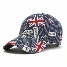 英国国旗图标男女棒球帽数码印花个性帽图案随机扎染户外防晒运动骑行帽 - 彩色 - 查看 12