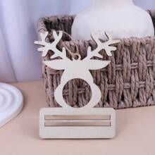 Wooden Money Clip Envelope Creative Artwork Christmas Decoration Cash Gift Ornament Little Deer Ornament Pendant