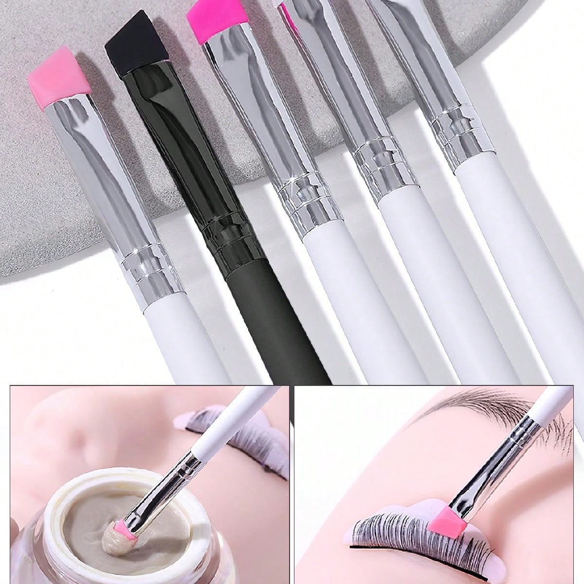 1pc Soft Silicone Laminated Brush For Separating And Lengthening Eyelashes - Eyelash Extension Tool For Eyelash Perm And Lifting