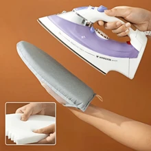 2pcs Home Washable Ironing Board Mini Anti-Scald Iron Pad Cover Gloves Heat-Resistant Stain Garment Steamer Accessories For Clothes Laundry Handheld Conditioner Helper Home Washing Machine Accessories