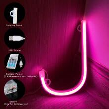 1 pieza Lámpara con letra LED encendida, decoración romántica de propuesta rosa con luz de neón, decoración de escritorio o de pared, luces de palabras DIY alimentadas por USB o batería como LOVE, HAPPY BIRTHDAY, MARRY ME, MERRY CHRISTMAS, adecuada para habitación de niña, dormitorio, bar, camping, fiesta de cumpleaños, San Valentín, boda, regalo de Navidad - Blanco - Ver 16