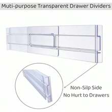1/2/3pcs Drawer Separator Adjustable Combination Storage Divider Organizers For Kitchen, Office, Living Room, Bedroom - Transparent  Decorations   Autumn Decor Festival Decor Room Decor Home Decor Fall Decor Bedroom Decor