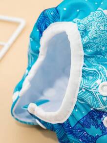 1 pièce Couche de bain de bébé imperméable avec imprimé tortue de mer en filet, décorations et cadeaux pour la douche de bébé et la famille