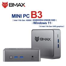 BMAX BMAX B3 Mini PC Windows 11 Pro Intel N5095 8GB RAM DDR4 256GB SSD Gráficos Intel UHD de 11.a generación 1000Mbps Ethernet