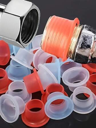 10 st slumpmässiga färger läckagesäkra silikonpackningar för kranar och triangulära ventiler,, gummirörsslang förhindrar droppande läckagepropp[Stil/mönster slumpmässigt]