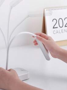 1pc LED Desk Lamp, Battery (USB) Powered Home Office Small Reading Light, Dimmable, Suitable For Home And Office - White - View 3