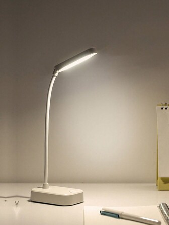 Lampada da scrivania LED 1 pezzo, doppia alimentazione tramite batteria e USB, con 3 modalità colore Luce di lettura a luminosità regolabile, adatta per ufficio domestico