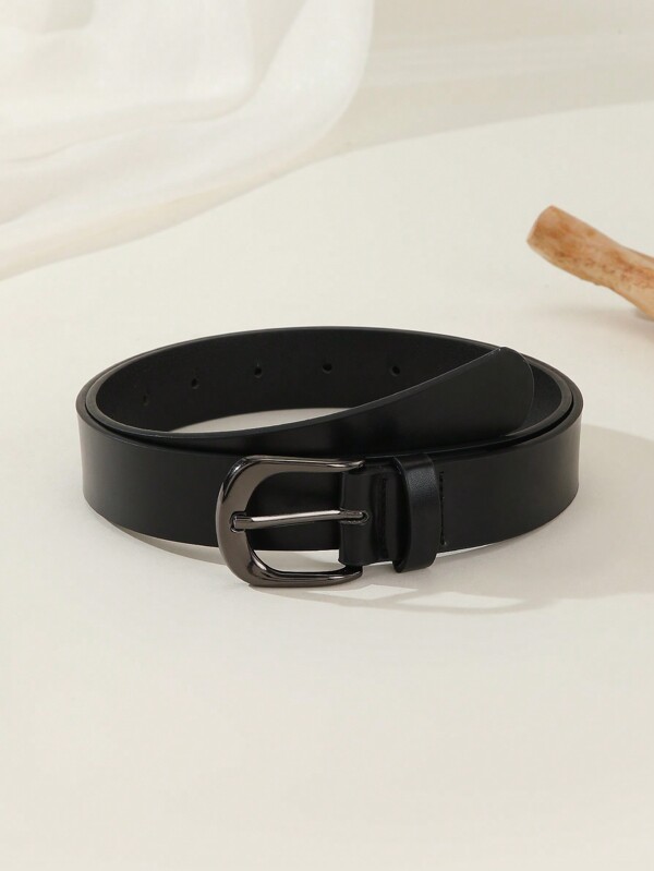 1pc Gun Black Buckle Casual, Fashionable, Summer New Style, Men's Belt For Various Party, Leisure And Entertainment Occasions Summer, School Casual, Business, Boyfriend Husband Father Dad Men Gift, Daily Wear, Fashion, Teen, Outdoor, Vacation, Athletic, Travel, Street, Boho, Vintage Fall, Autumn, Halloween