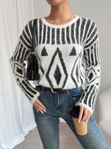 Women Sweaters - 白色 - 查看 1