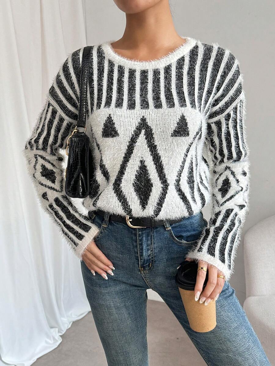 Women Sweaters - 白色 - 查看 1