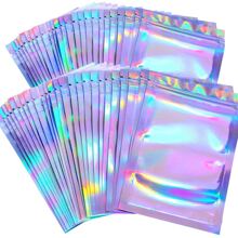 50 túi quà Laser Rainbow nhiều kích cỡ, túi khóa kéo tái sử dụng có thiết kế Laser-Rainbow tự dán kín, thích hợp cho túi đựng kẹo doanh nghiệp nhỏ và túi đựng mẫu để trước cửa sổ, túi tự dán kín, túi đựng kẹo quà tặng lễ hội, ngày lễ tình nhân trở lại trường - Nhiều màu - Xem 6