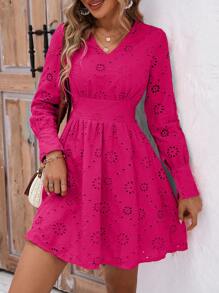 Women Dresses - Màu Hồng Tươi - Xem 4