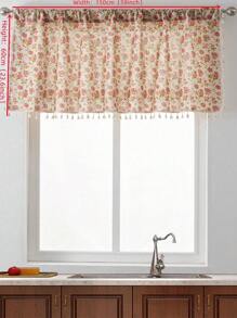 Bubaba 1 pieza Cortina opaca con patrón de flor de rosa, estilo bohemio, con flecos, apropiada para sala de estar, dormitorio, cocina, comedor, hotel, cafetería, decoración de vacaciones, uso en el hogar durante todo el año - Multicolor - Ver 10