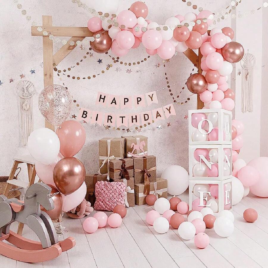 Ballon Box LOVE Transparent - 4-teiliges Set Für Party-Deko