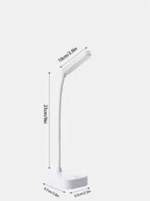 1pc LED Desk Lamp, Battery (USB) Powered Home Office Small Reading Light, Dimmable, Suitable For Home And Office - White - View 4