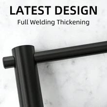 1 件橱柜下纸巾架，全新升级自粘式或钻孔壁挂式厨房纸巾卷架，黑色 - 黑色 - 查看 5