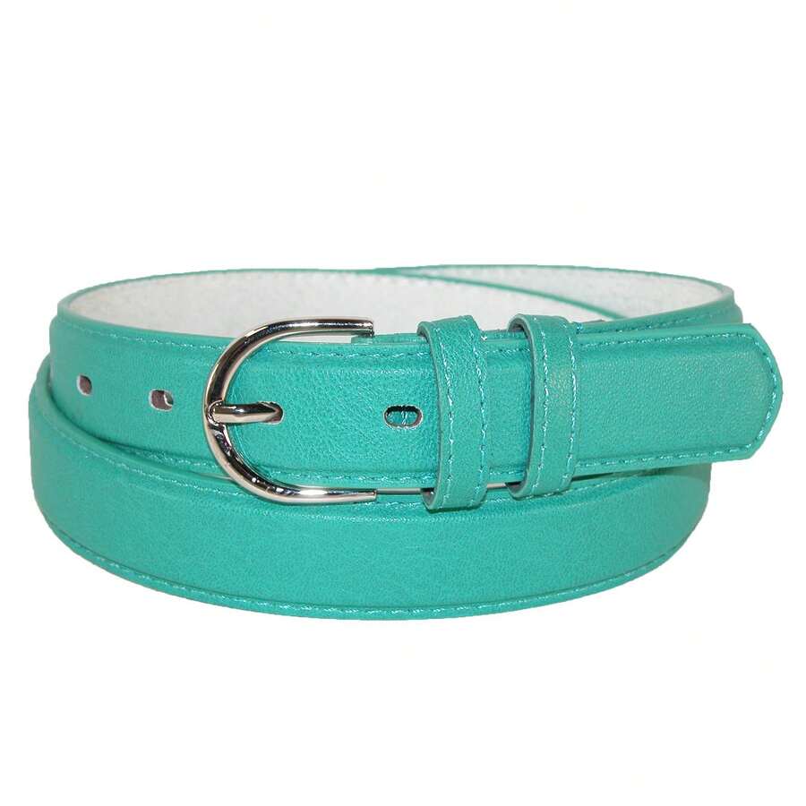 CTM Women's Leather 1 1/8 Inch Dress Belt - 深青色 - 查看 1