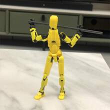 有趣印花多關節可動娃娃動作人偶模型機器人積木玩具DIY組裝套件[配件隨機顏色] - 彩色 - 查看 4