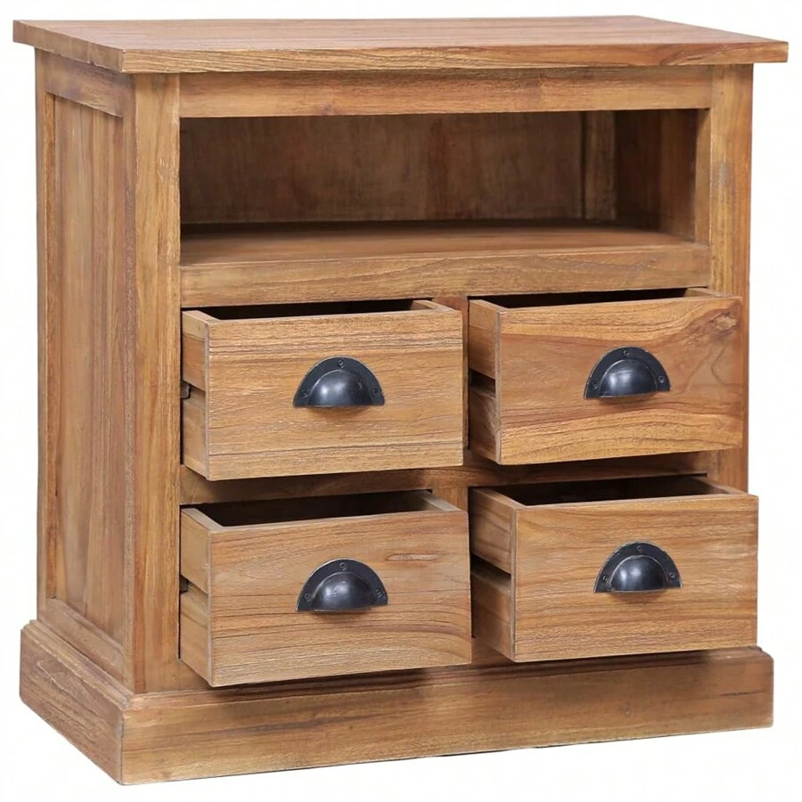 Side Cabinet Storage Cabinet 23.6"X11.8"X23.6" Solid Teak