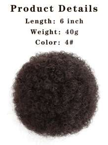 1 Pc Afro Curly Hair Buns Updo Ponytail Short African Twisted Curly Drawstring Extension For Women And Girls Synthetic Hair Bun Ponytail Clip In Hair Extensions