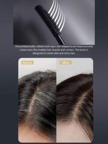 1入15ml植物性一次性染髮筆，黑褐色染髮棒可洗且可遮蓋白髮變黑或白髮變棕，防水耐汗，隨時攜帶，任何時候，任何地方，輕鬆一抹黑 - 彩色 - 查看 2