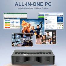 MLLSE M2 Air Mini PC ® Celeron® N4000 6GB DDR4 128GB M.2 SSD Windows 11 WIFI de doble banda Gráficos  UHD 600  Computadora - Enchufe EU Tipo C(220-240V) - Ver 4