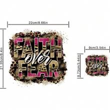 Faith Over Fear Iron On Patches For Clothing DIY, Heat Transfer Sticker For Clothes, T-Shirt Decoration - Multicolor - View 4