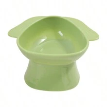 PETSIN 1 pieza Tazón de agua/comida protector para el cuello de mascota de gato, tazón de 4 patas de color macaron de plástico