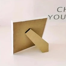 1pc/3pcs White Plastic Picture Frame, Square Photo Frame, Diamond Painting Cross Stitch Frame, Self Mounting Painting Frame, Hanging Display Decoration, Home Decor - White - View 6