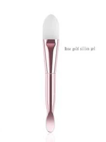 2pcs Facial Mask Brush Dual Head Silicone And Soft Hair Skin Care Brush Mud Film Brush With Spoon Beauty Products Facial Brush Tool Mask Knife Double Head Silicone Mask Brush Mud Film Apply Face Homemade Soft Film Tool Special Brush