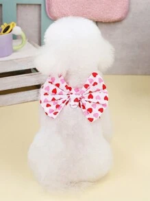 1pc Pet Bow Harness, Suitable For Daily Wear - Multicolor - View 1