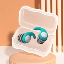 1 Pair Silicone Earplugs Noise-Proof Ear Plugs For Sleeping, Studying, Swimming, Showering, Working, Hearing Protection