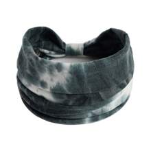 1pc New Bohemian Style Headband, Women's Tie-Dye Printed Broadside Knotted Sports Hairband, Elastic Headwrap Hair Accessories For Women And Girls,Turban Headband Fall Winter Hair Band For Vacation Outfits Woman