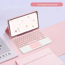 Funda con teclado táctil compatible con Samsung Galaxy Tab S6 Lite 10.4 pulgadas, funda con soporte plegable y teclado Bluetooth recargable - Rosa - Ver 9