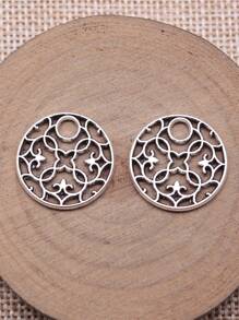 20 stuks 20x20mm geometrische ronde bloemschijfbedels voor het maken van oorbellen, sieraden maken, doe-het-zelf handgemaakte knutselspullen