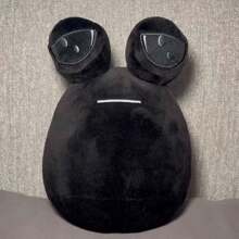 1入組Pou豆豆布偶黑色外星人布偶玩具，可愛的Pou圓形公仔，生日禮物 - 黑色 - 查看 4